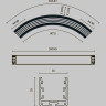 Радиусный профиль MAYTONI ALM-3535R-B-D-90°-0,8M 35x35 Ø800мм 1/4 круга черный ALM-3535R-B-D-90-0,8M